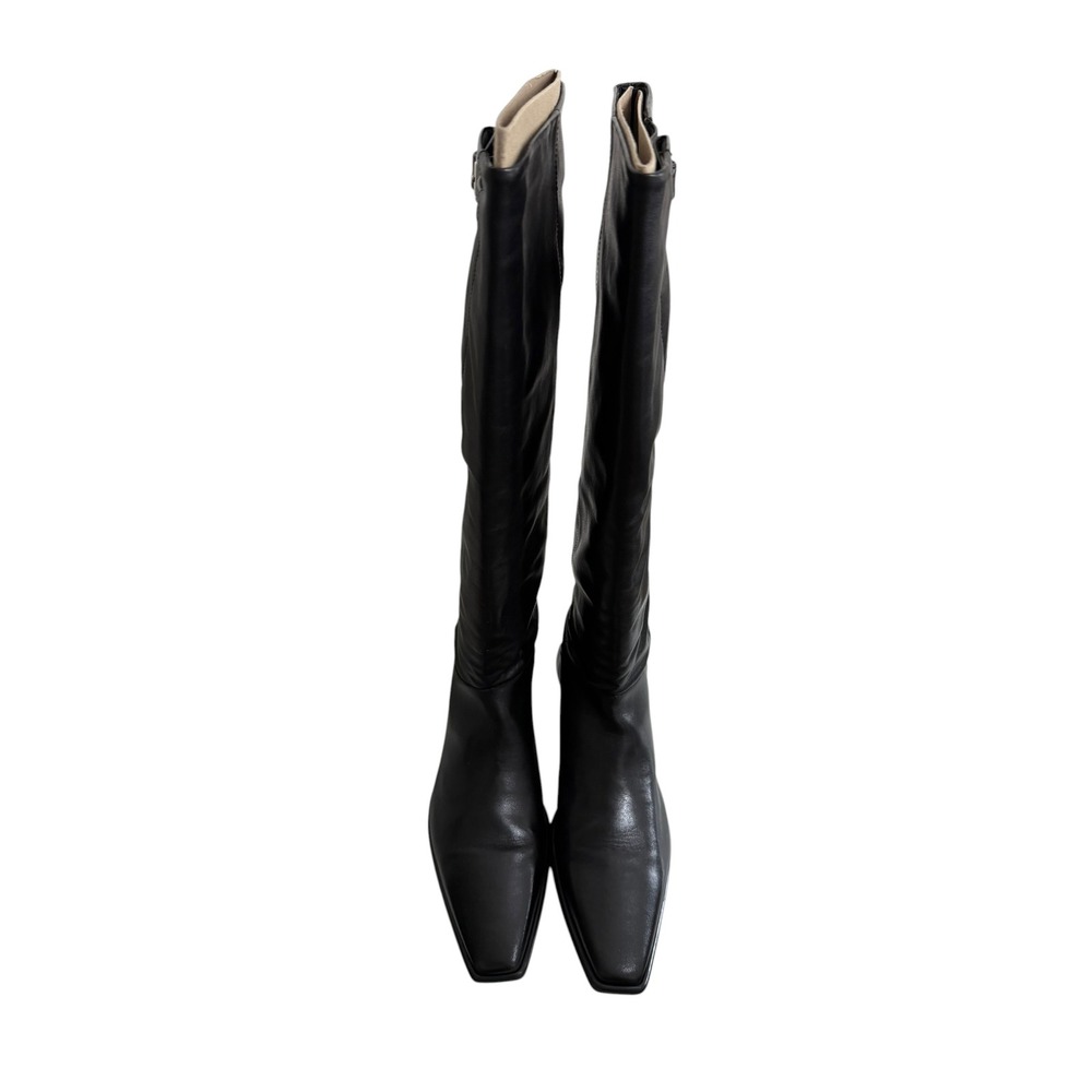 NWT Vagabond Shoemakers Nella Black Leather Square Toe Tall Boots EU 37 US 7 - Picture 6 of 10